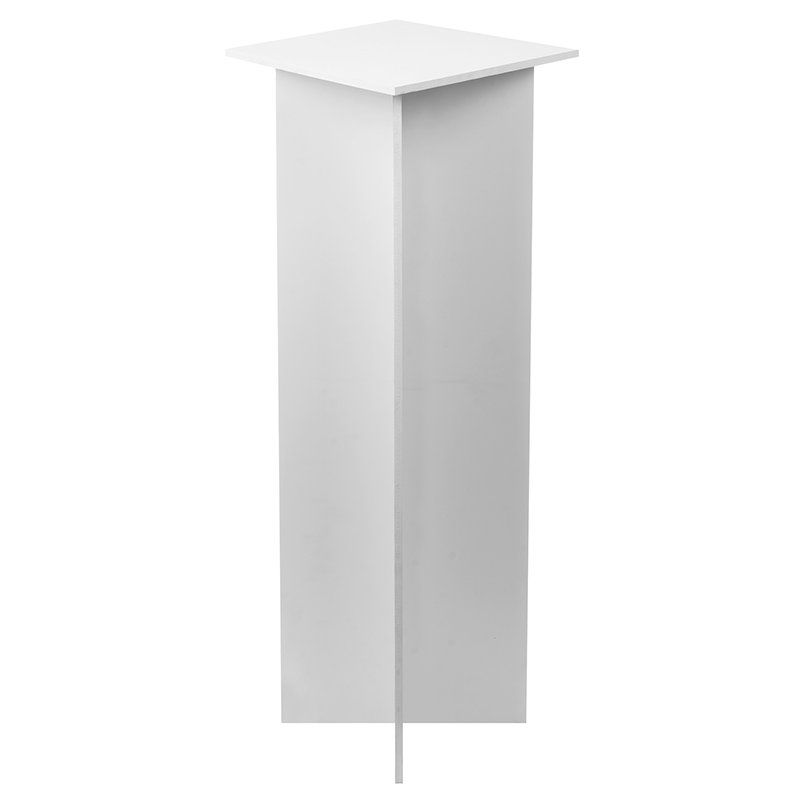 White Easy Assembly Collapsible Display Pedestal Stand shopPOPdisplays